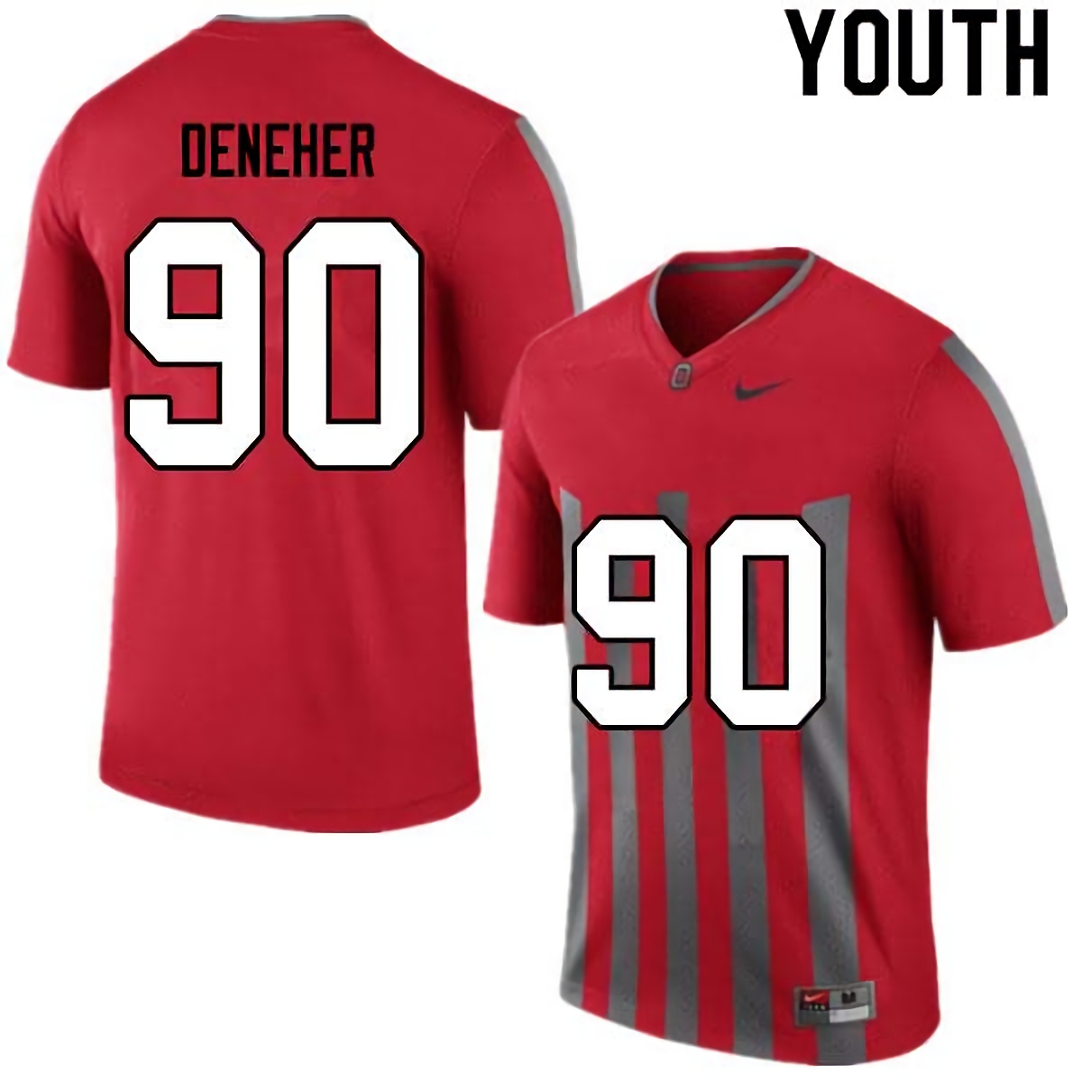 Jack Deneher Ohio State Buckeyes Youth NCAA #90 Nike Retro College Stitched Football Jersey AAB2856XO
